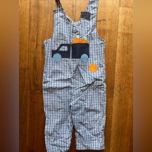 Blue gingham reversible pumpkin truck (halloween) turkey (Thanksgiving) jon jon